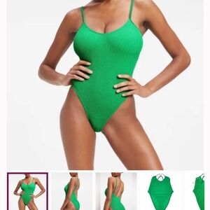 NWOT Good American Vibrant Green Women's One Piece Swimsuit